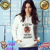 Best Never Underestimate An Old Man Who Loves Footbal And Was Born In December Blood Moon shirt
