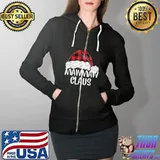 Best Red Plaid Mawmaw Claus Santa Xmas Family Matching Christmas T Shirt Full Zip Hooded