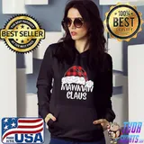 Best Red Plaid Mawmaw Claus Santa Xmas Family Matching Christmas T Shirt