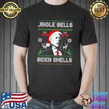 Best Santa Biden Jingle Bells Biden Smells Ugly Christmas Sweater T-Shirt