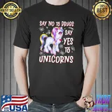 Best Say No Say Yes to Unicorns Red Ribbon Week Kids T Shirt Unisex