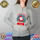 Best snow Globe Snowball Christmas Sanrta Claus Shirts Merry Xmas T-Shirt Full Zip Hooded