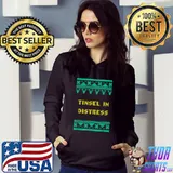 Best Tinsel in Distress Christmas Sayings Xmas Quotes Holiday Pun T-Shirt