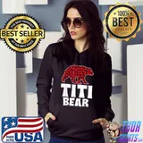 Best Titi Bear Christmas Red Leopard Matching Family Pajama T Shirt