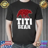 Best Titi Bear Christmas Red Leopard Matching Family Pajama T Shirt Unisex