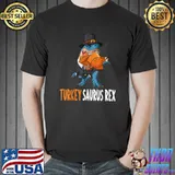 Best turkey Saurus Rex Dinosaur Thanksgiving Pilgrim T-Shirt Unisex