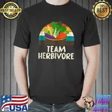 Best Veggie Food Plant Based Team Herbivore Retro Vegetarian T-shirt