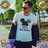 Blue Line Mickey Back The Blue America Flag Shirt Unisex