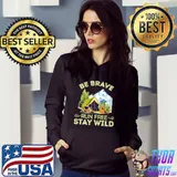 Camping Guitar Be Brave Run And Stay Wild Shirt