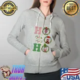 Chicken Ho Ho Ho Christmas Shirt Full Zip Hooded