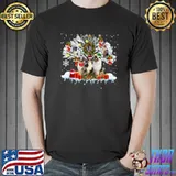 Christmas Aussie On Tree Funny Santa Dog Lover T Shirt Unisex