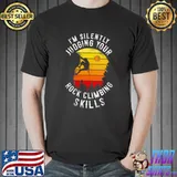 Climber Judging Your Rock Climbing Skills Retro Vintage T-Shirt