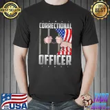 Correctional Officer American Flag Patriotic T-s Unisex