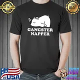 Cute Sleeping Lazy Polar Bear Nope Funny Pun Gangster Napper Raglan Baseball T-shirt