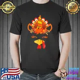 Cute Unicorn Turkey Face Thanksgiving Costume Girls Women T Shirt Unisex