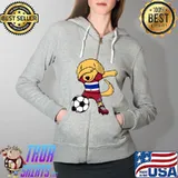 Dab Golden Retriever Thailand Soccer Lovers Jersey Football T-s Full Zip Hooded