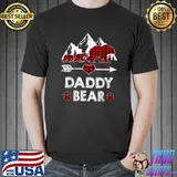 Daddy Bear Shirt, Red Buffalo Plaid Daddy Bear Pajama T-Shirt