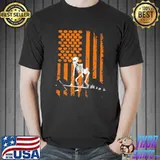 Deadlift Skeleton Weight Lifting Flag Shirt Unisex