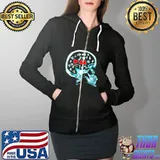 Deme Depeche In Skull Head Shirt Full Zip Hooded