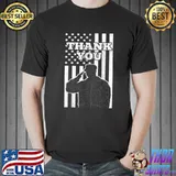 Distressed US Veterans Day Thank You Soldier Salute US Flag T-Shirt Unisex