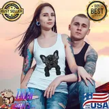 Dog Black Frenchie Vintage Shirt Tank Top