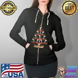 Dolphin Fish Xmas Tree Lighting Dolphin Christmas Tree T Shirt Full Zip Hooded