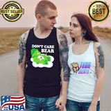 Don’t Care Bear Smoke Weed Green Care Bear Shirts Tank Top