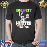Eggspert Easter Eggs Hunter Bugs Bunny Shirt Unisex