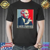 Fauci Puppies Hate Dogs Pro USA Sarcasm Anti Fauci Biden T-Shirt