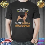 Feel Safe At Night-Sleep With A German-Shepherd Premium T-Shirt