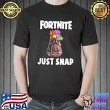Fortnite Battle Royale Just Snap Thanos Infinity Gauntlet Shirt Unisex