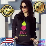 Funny Beet strength plant powered vegan vegetarian veggies shirt