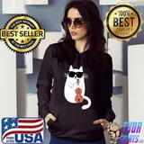 Funny Cat Wearing Sunglasses Playing Violin Viola Musician T-shirt