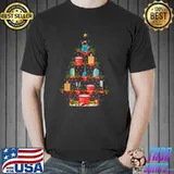 Funny Cooking Xmas Lighting Cooking Christmas Tree T Shirt Unisex
