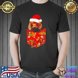 Funny Dachshund pocket Christmas shirt
