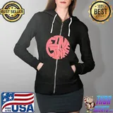 Funny fine Line graphically written Shirt Full Zip Hooded