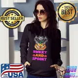 Funny Funny Happy Halloween Cat Cartoon Graphic Pumpkin Tee T Shirt