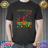 Funny Funny Matching Red Buffalo Plaid Lute Christmas Pajama T Shirt