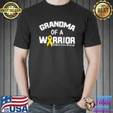 Funny Grandma Of A Warrior III Childhood Cancer Awareness T-Shirt Unisex