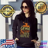 Funny Grind Stamp Brew Repeat Barista Merch for Coffee Lovers T Shirt