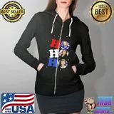 Funny Ho Ho Ho Nancy Pelosi Harris and Alexandria Christmas Full Zip Hooded