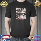 Funny just A Gamer Girl Game Controller Video Games Cool Graphic T-Shirt Unisex