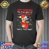 Funny Just Remember The true Spirit If Christmas Lies In Your Heart German Shepherd Shirt