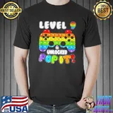 Funny level 9 unlock boy girl pop it 9 years old birthday gamer shirt