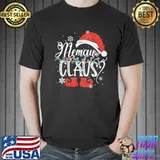 Funny memaw Claus Christmas Pajamas Santa T-Shirt