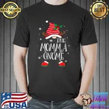 Funny Momma Gnome Reindeer Christmas Cute Gnome Family Ugly Xmas T Shirt