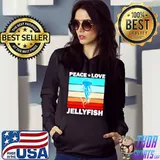 Funny Peace Love Jellyfish Vintage shirt