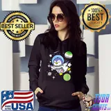 Funny penguin Astronaut Aromantic Pride T-Shirt