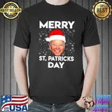Funny President Joe Biden Merry St. Patricks Day Shirt