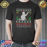 Funny Siamese Cat Lover Ugly Santa Siamese Cat Christmas Premium T-Shirt Unisex